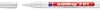 A white paint marker with its cap off, lying next to the marker. Produktbild-Vorschau