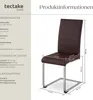 tectake® Set Schwingstuhl Bettina gepolstert mit Produktbild-Vorschau 5