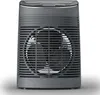 A gray electric heater with a fan is shown against a white background. Anteprima dell’immagine prodotto