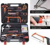 A collage of images showing a tool kit and close-ups of tools in use. Produktbild-Vorschau