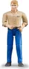 Bruder 60006 bworld - Mann, blond mit blauer Hose Produktbild-Vorschau 5