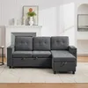 Merax dreisitzer Schlafsofa mit Getränkehaltern, Klappsofa Produktbild-Vorschau 6