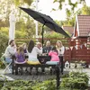Aopunly Parasol rond,Manivelle Pliable Fer Parasol de Voir les images du produit 6