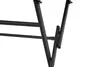 A close-up view of the dark gray metal frame of a folding bistro table. Produktbild-Vorschau