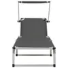 The Living Store Klappliege mit Sonnenschutz Aluminium und Produktbild-Vorschau 4