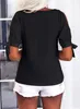 Damen-T-Shirt mit V-Ausschnitt und schulterfreiem Design Produktbild-Vorschau 3