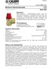 A technical diagram and specifications for a Caleffi safety valve. Anteprima dell’immagine prodotto
