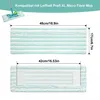 Diagrams showing the dimensions of mop pads. Produktbild-Vorschau