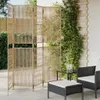 vidaXL Paravent 4 pcs. Beige Poly Rattan Voir les images du produit 2