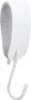 A white hook with a gray padded surface against a white background. Náhled obrázku produktu