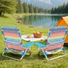 COSTWAY Strandstühle 2er Set klappbar, Campingstühle mit Produktbild-Vorschau 2