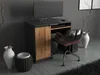 1D Schreibtisch 90 cm Mattgrau / Wotan Eiche Produktbild-Vorschau 4