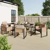 Merax Polyrattan-Esstisch-Set für 6 Personen, Gartenmöbel Produktbild-Vorschau 3