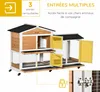 PawHut Clapier bois pour lapins petit enclos animaux villa Voir les images du produit 8