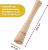 A wooden muddler for cocktails, with dimensions indicated. Podgląd zdjęcia produktu