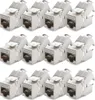 deleyCON 12x CAT6a Keystone Jack Modul Patchkabel Produktbild-Vorschau 1