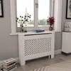 vidaXL Copriradiatore bianco 112×19×81,5 cm MDF Anteprima dell’immagine prodotto 10
