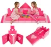 COSTWAY 14 teilige Kindersofa in Kronenform, modulares Produktbild-Vorschau 1