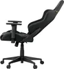 A black gaming chair is shown from the side against a white background. Produktbild-Vorschau