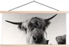 MuchoWow® Textilposter Schottisches Hochlandrind - Schwarz Produktbild-Vorschau 1