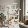 UISEBRT Beige Katzenbaum 130 cm – Stabiler Kratzbaum mit Produktbild-Vorschau 18