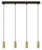 ZMH Hanglamp, eettafel, hanglamp met 4 lampen, zwart, goud, Productafbeelding-voorbeeld 10