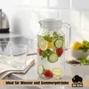 BigDean 2 Stück Kühlschrankkrug 1,1 Liter Glas Wasserkrug Produktbild-Vorschau 6