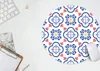 MuchoWow® Mauspad Mousepad Blume - Blau - Rot - Muster Produktbild-Vorschau 6