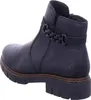 A black Rieker women's winter boot is shown from the side and back. Produktbild-Vorschau