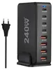 GaN 240W caricatore rapido PD 4x USB C 4x QC 3.0 per LAPTOP Anteprima dell’immagine prodotto 1