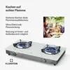 Klarstein Barzona Gaskochfeld, 2-Brenner Edelstahl & Glas, Produktbild-Vorschau 2