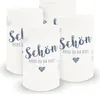 itenga 6x Windlicht Schön dass du da bist dunkelblau 10cm Produktbild-Vorschau 1
