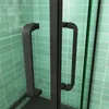 100x80cm eckdusche H.195cm Duschkabine Schwarz Eckeinstieg Produktbild-Vorschau 2