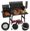 Izrielar Holzkohlegrill, Schwarz Grillstation auf Rollen Produktbild-Vorschau 9