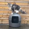 Katzenklo Flower XXL, verborgenes Katzenklo (Anthrazit) Produktbild-Vorschau 4