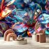 Vlies fototapete 3D-Glasblumen-Bouquet 300x210 cm Feeby Produktbild-Vorschau 2