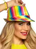 Pailletten-Hut Regenbogen-Damenhut bunt Produktbild-Vorschau 3