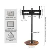 Diagram showing dimensions and specifications of a TV stand. Anteprima dell’immagine prodotto
