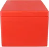 A plain, front-facing view of a red storage box with a lid. Produktbild-Vorschau