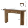 Tribesigns Table console, 160 cm de long, 2 tiroirs Table Voir les images du produit 2