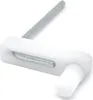 A close-up, angled shot of a white and metal hardware component on a white background. Produktbild-Vorschau
