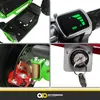 A collage of four close-up images showing different parts of an electric quad bike for children. Produktbild-Vorschau