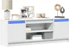 TV-Schrank mit LED-Beleuchtung Weiß 139,5x34x50cm Produktbild-Vorschau 2