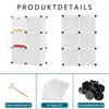 YZNAHRE Kleiderschrank 70 cm Breit Garderobenschrank Produktbild-Vorschau 4