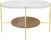 Arena Moderner Couchtisch mit 2 Ablagen / Oval + Rund / 80 Produktbild-Vorschau 1