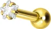 Ohrpiercing Titan Ohrpiercing mit Innengewinde EINGEFASSTER Produktbild-Vorschau 1