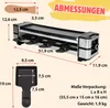 Dimensions and specifications of a raclette grill and its accessories. Anteprima dell’immagine prodotto