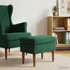 Pouf vidaXL verde scuro 55 x 35 x 41 cm in velluto Anteprima dell’immagine prodotto 2