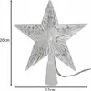A clear product shot of a star-shaped Christmas tree topper with integrated LED lights, shown against a white background with measurement indicators. Náhľad obrázku produktu