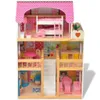 vidaXL 3-piętrowy drewniany domek dla lalek 60 x 30 x 90 cm Podgląd zdjęcia produktu 1